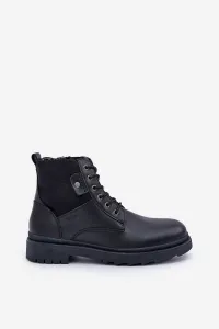 BIG STAR SHOES Kožené Zateplené Čižmy Pánske Big Star