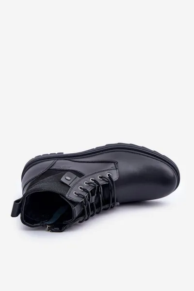 BIG STAR SHOES Kožené Zateplené Čižmy Pánske Big Star