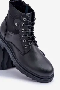 BIG STAR SHOES Kožené Zateplené Čižmy Pánske Big Star