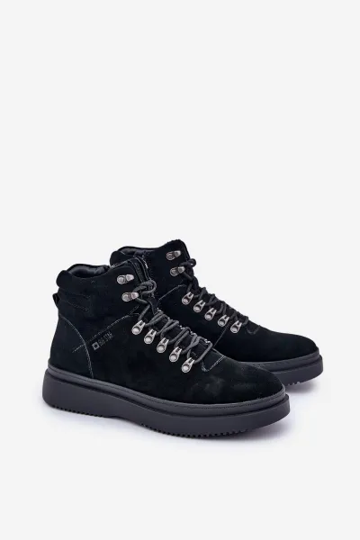 BIG STAR SHOES Semišové pánske zateplené čižmy Big Star