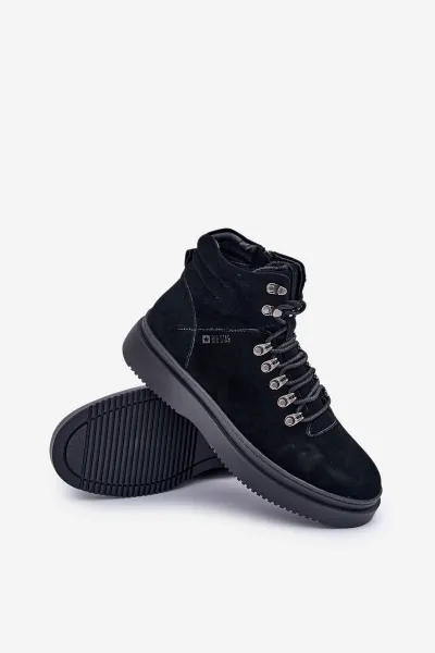 BIG STAR SHOES Semišové pánske zateplené čižmy Big Star
