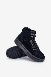 BIG STAR SHOES Semišové pánske zateplené čižmy Big Star