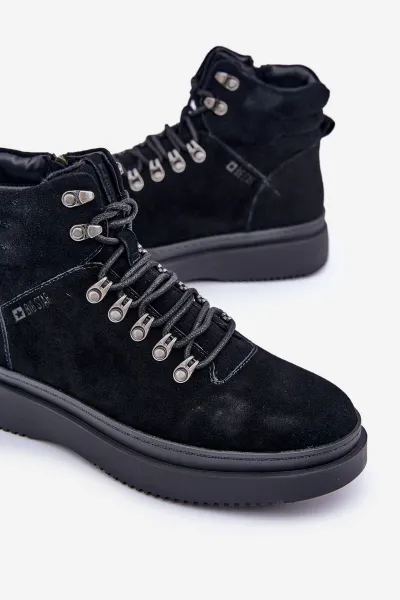 BIG STAR SHOES Semišové pánske zateplené čižmy Big Star