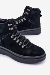 BIG STAR SHOES Semišové pánske zateplené čižmy Big Star