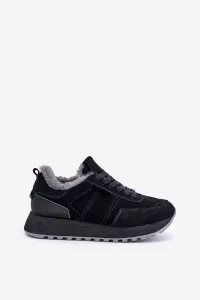 BIG STAR SHOES Dámske Tenisky S Kožušinou A Lesklým Prvkom Big Star