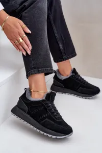 BIG STAR SHOES Dámske Tenisky S Kožušinou A Lesklým Prvkom Big Star