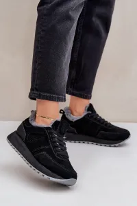 BIG STAR SHOES Dámske Tenisky S Kožušinou A Lesklým Prvkom Big Star
