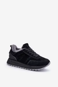 BIG STAR SHOES Dámske Tenisky S Kožušinou A Lesklým Prvkom Big Star