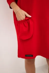 Red dress with a hood