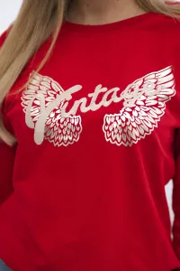 Red sweatshirt with print