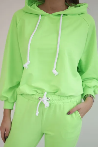 Green hoodie