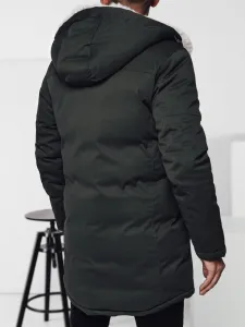 Zimná parka s kapucňou, zelená