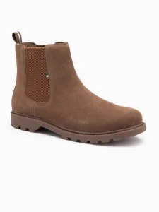Ombre Slip-on suede men's high top shoes - light brown