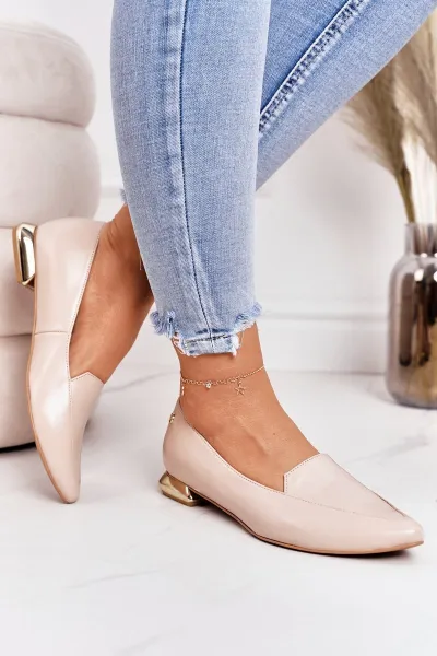 Moccasins na zlatej päte Laura Messi 2013 Beige