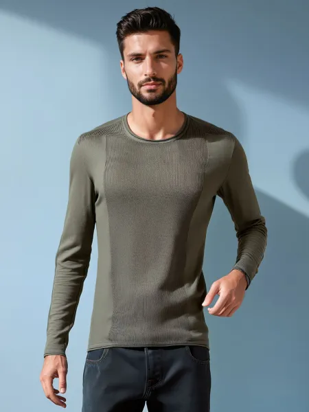 Pánsky sveter DStreet khaki