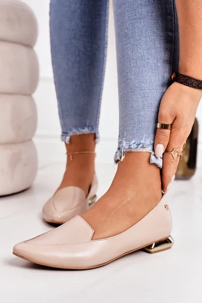 Moccasins na zlatej päte Laura Messi 2013 Beige