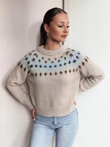 Dámsky sveter SKADOVA, ciemnobeżový