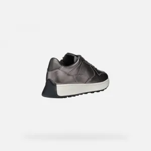 Silver women's sneakers Geox Amabel - Women's