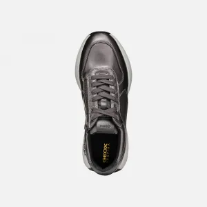 Silver women's sneakers Geox Amabel - Women's