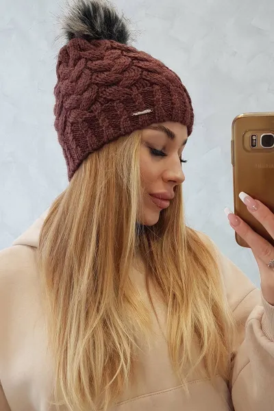 marka niezdefiniowana Čapica s fleece Daria K217 hnedá