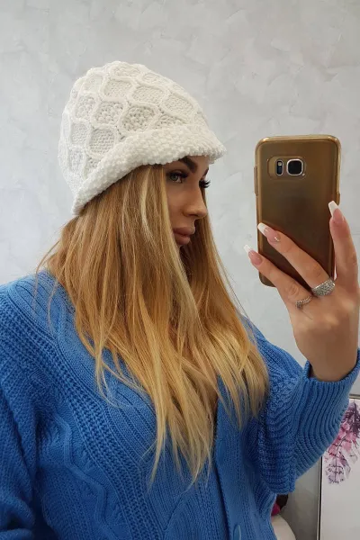 marka niezdefiniowana Čapica с fleece Roma Bis K235 biely