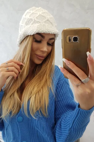 marka niezdefiniowana Čapica с fleece Roma Bis K235 biely