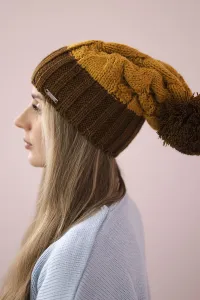 marka niezdefiniowana Čapica s fleece Paris K212 horčica+hnedá