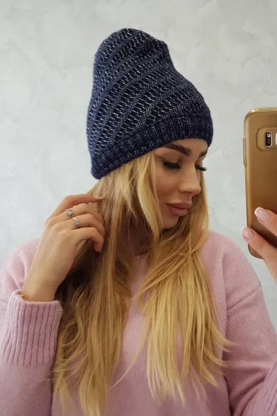 marka niezdefiniowana Čapica s fleece Berta K247 námornícka modrá