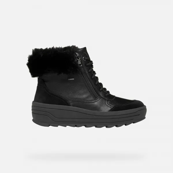 Black women's ankle boots Geox Milleiny Abx - Women's