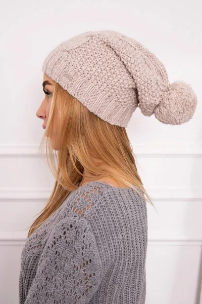 marka niezdefiniowana Čapica s fleece Justyna K253 svetlo béžová