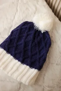 Kesi Čapica с fleece Milano K203 tmavo fialová+ecru