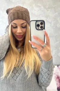 marka niezdefiniowana Čapica s fleece Justyna K253 cappuccino