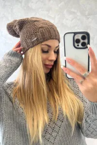marka niezdefiniowana Čapica s fleece Justyna K253 cappuccino