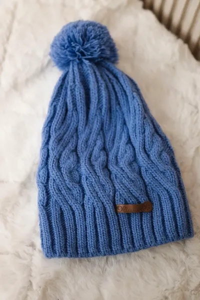 Kesi Čapica s fleece Paulina K227 svetlé džínsy