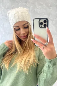 marka niezdefiniowana Čapica s fleece Iwona K221 biely