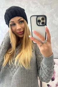marka niezdefiniowana Čapica s fleece Justyna K253 čierna