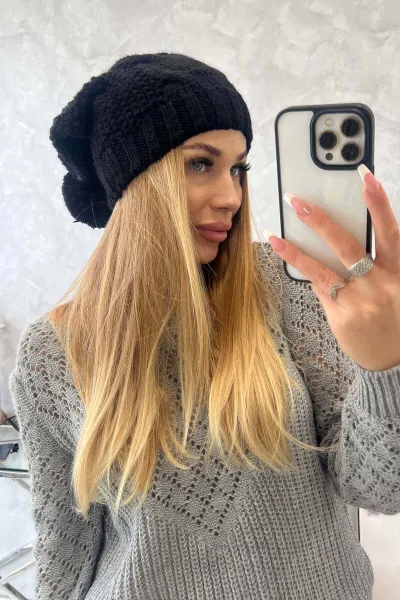 marka niezdefiniowana Čapica s fleece Justyna K253 čierna