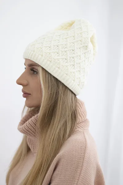 marka niezdefiniowana Čapica s fleece Kratka K204 ecru