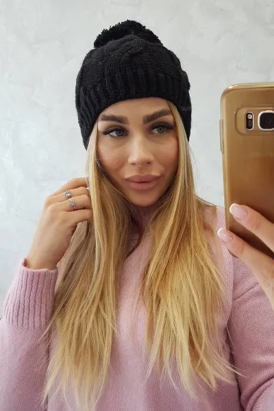 marka niezdefiniowana Čapica s fleece Stefania K278 čierna