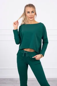 Legínovo Súprava s čiernou oversized blúzkou Farba: Zelená, Veľkosť: UNI