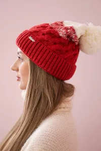 marka niezdefiniowana Čapica s fleece Ilona K218 malina+ecru
