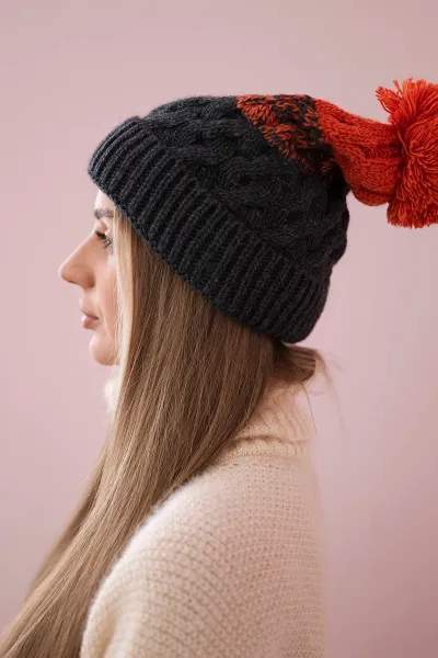 marka niezdefiniowana Čapica s fleece Ilona K218 grafit+ruda
