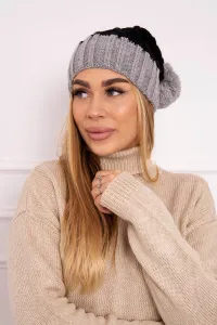 marka niezdefiniowana Čapica s fleece Milano K203 čierna+šedá