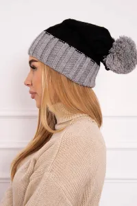 marka niezdefiniowana Čapica s fleece Milano K203 čierna+šedá