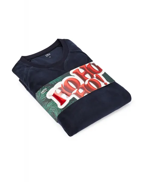 CELIO XJIPYVEL Pánske pyžamo, tmavo modrá, veľkosť