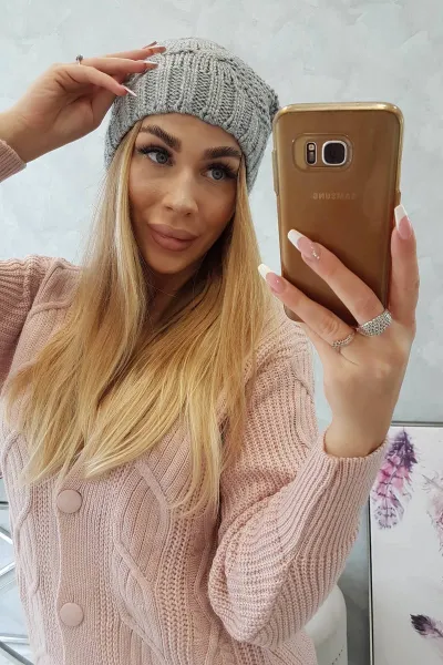 marka niezdefiniowana Čapica s fleece Karolina K243 sivá