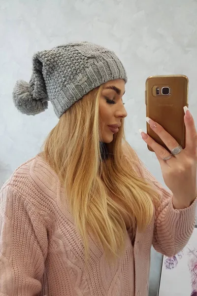 marka niezdefiniowana Čapica s fleece Karolina K243 sivá