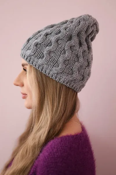 marka niezdefiniowana Čapica s fleece Teresa K285 tmavošedý