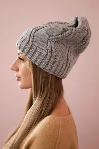 Kesi Čapica s fleece Sylwia K244 svetlo šedá