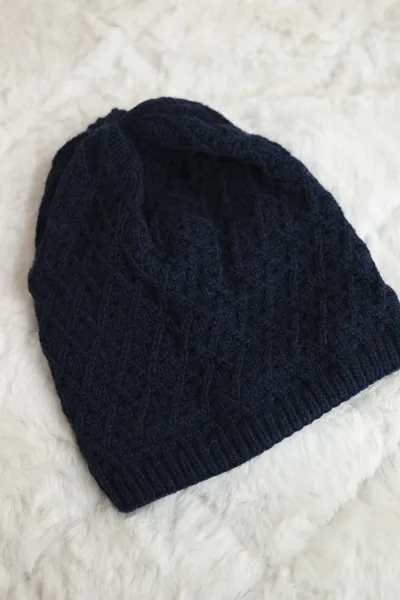 marka niezdefiniowana Čapica s fleece Kratka K204 námornícka modrá